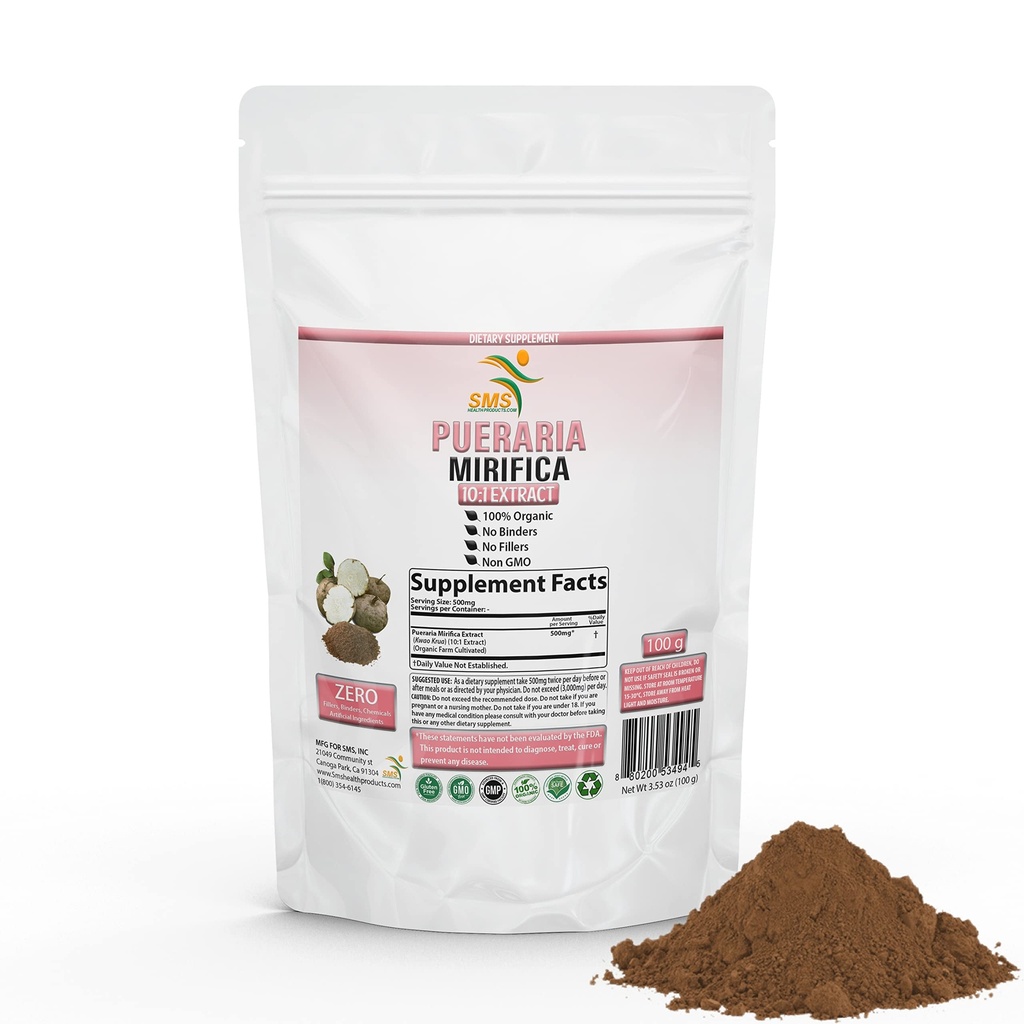 Pueraria Mirifica Natural Organic Herbal Kwao Krua Kao 10:1 Extract 100g Jauhetta, edistää naisten terveyden ruokavalio Supplement ...
