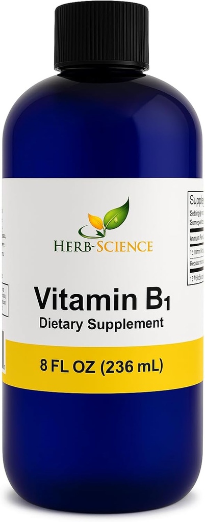 Nestemäinen B1-vitamiini Drops - Päivittäinen tiamiini täydentää tukea Digestio, Hermosto, Heart Health, Stressi Relief, Natural Energy Booster - 500% DV, 288 Tarjoukset per pullo - 8 fl. oz