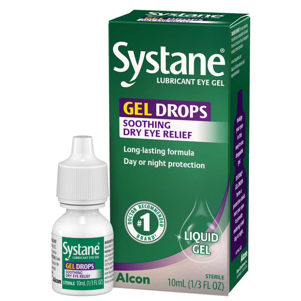 Systane Lubricant Eye Gel Drops, 10 ml (Pakkaus toukokuussa Vary)