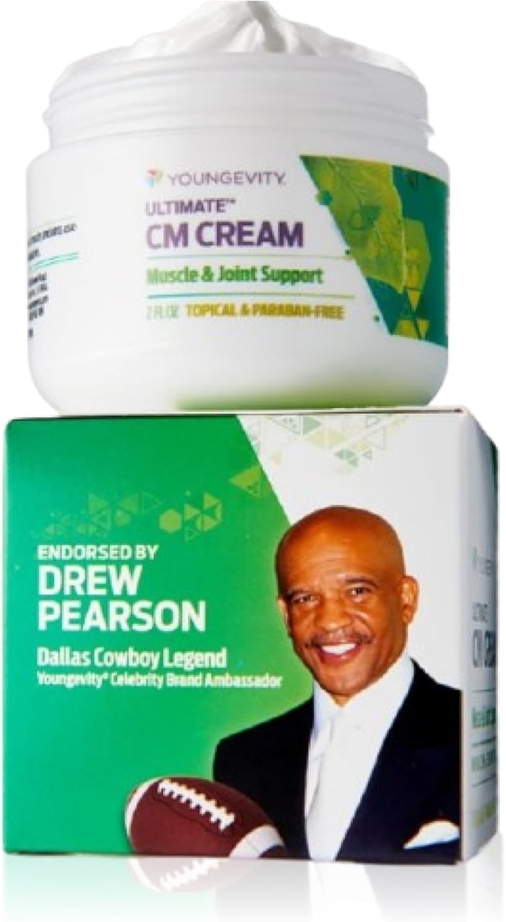Youngevity Ultimate CM CreamTM - Lihas ja nivel syvä rauhoittava analgesic Cream - Paraben vapaa - takaisin, kaula, käsi ja jalkakipu tuki - Mentol 1,4% - (2 oz Jar)