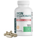 Bronson Iron Bisglysinaatti 25 mg Hellävaraisesti vatsa, tukee energian ja terveen punasolujen tuotanto - ei-kosteuttava Formula - Ei GMO, 180 kasvissyöjä kapselit