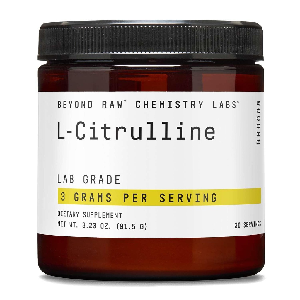 BEYOND RAW Chemistry L-Citrulline Powder, tukee huippusuorituskyky, 30 palvelinta