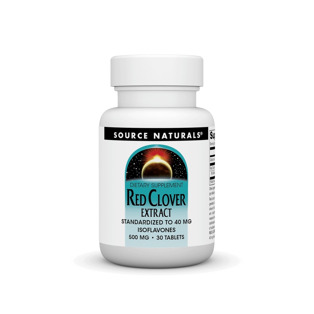 Source Naturals Red Clover Extract, 500 Mg tabletti, 30