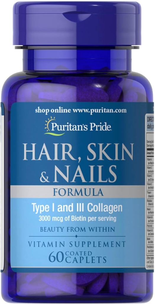 Puritanin pride hiukset, iho & kynnet Formula 60 Caplets