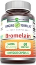 Hämmästyttävä Formula Bromelain 500mg 2400 GDU, 60 Kasviskapselit ... ei-GMO: lle...