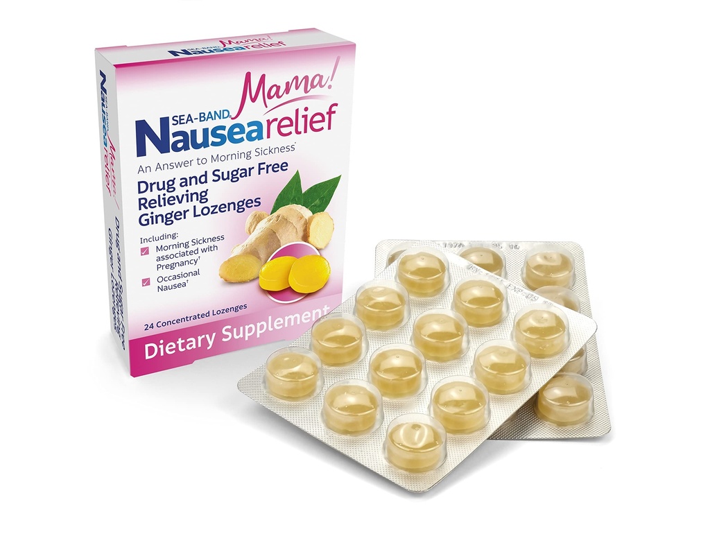 Meri-Band Inkivääri Mama Lozenges, Drug and Sugar Free, for Motion Sairauden ja Pahoinvointi Relief