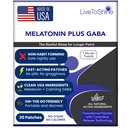 Live to Shine Melatoniini Patchs for Sleep - Plus GABA to Calm Busy Brains Fast - Täydellinen Combo miesten ja naisten - hidas julkaisu - 30 paikkaa - USA Made
