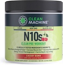 CLEAN MACHINE N10s Plant-Based Pre Treenout Powder - Vegan Energy täydennysosa 3 Kliinisesti testattu patentoituja ainesosia lihasten kokoa, vahvuus, pumppu ja kestävyys - ei-GMO, 30 tarjoilut
