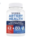 Artery Health for Heart, Immuuni- ja luutuki K2-vitamiinilla (180 mikrog) & D3-vitamiinilla (5000iu), 60 kasviskapselia