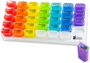 Kuukausittainen pilleri Organizer - 31 päivän pop Out pilleri kapselit lisäravinteet, vitamiinit ja lääkkeet - Ihanteellinen päivittäinen käyttö & matka - Sateenkaari