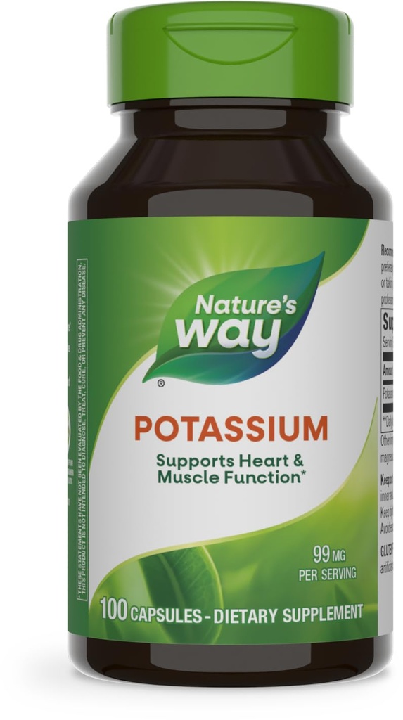 Naturens sätt kaliumkomplex, 99 mg per portion, 100 kapslar, paket med 3