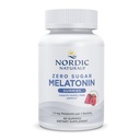 Nordic Naturals Zero Sokeri Melatoniini Gummies, Vadelma - 60 Gummies - 1,5 mg Melatoniini - Suuri maku - Levokas uni, antioksidantti tuki - ei-GMO, Vegan - 60 Tarjoilut