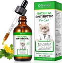 Antibiotika för katter, Premium Cat Antibiotika Supplemen, Natural Antibiotic för katter, Pet Supplements, Cat Antibiotics stöder Immune & Cats Allergy Relief, Cats Multivitamin - 2 Fl Oz / 60ML