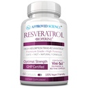 Godkänd Science® Resveratrol - 1000 mg Trans Resveratrol - 250 mg polyfenol - 98% Purity Level - Inkluderar Bioperine® - 60 Vegan Friendly Capsules - 1 flaska