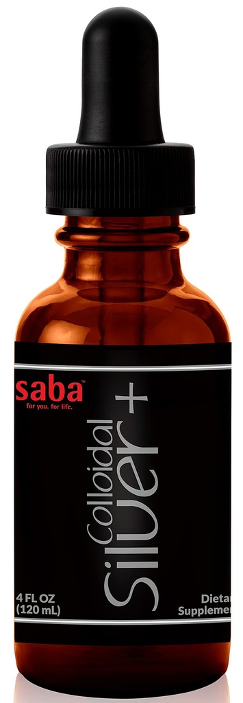 Saba Kolloidinen Silver 50PPM, 4Fl Oz.- Seasonal Wellness, Immune Support -This Multi-Use Tuote Tulee Handy useita Life. Se on pakko-have jokaisessa taloudessa -24 Palvelee