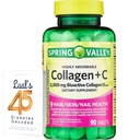 Spring Valley Collagen + C-tabletit hius-/nahka-/kynsiterveyteen, 2500 mg, 90 kreivi, erittäin imeytyvä, Collagen Plus C-vitamiini Bundle, jossa on Luallin 45 diabetes dekoodattu