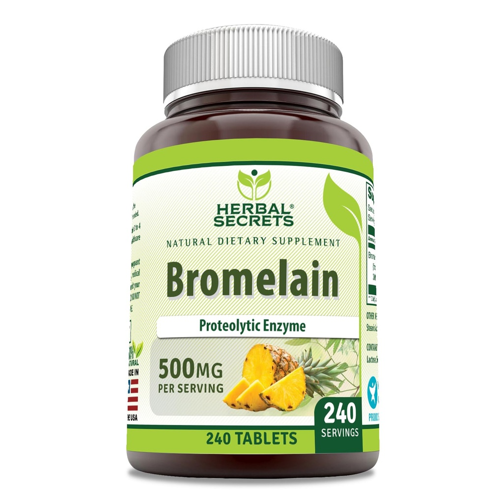 Herbal Secrets Bromelain Supplement 500 Mg Tablets Supplement 