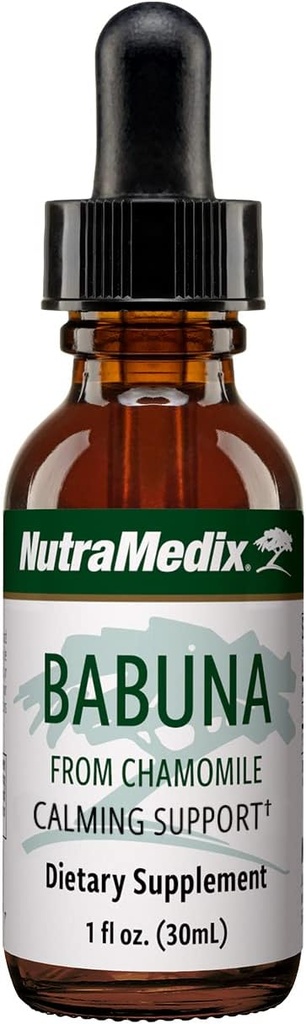 NutraMediax Babuna Calm Drops - Kamomillauute Optimaalista lepo- ja rentoutumistukea varten - Calming Supplement voidaan sekoittaa veden kanssa rentouttavaa teetä tai juomaa varten (1oz / 30 ml)