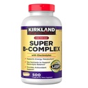 Kirkland Signature Super B-Complex Elektrolyyteillä, 500 tablettia (2 pakkaus)