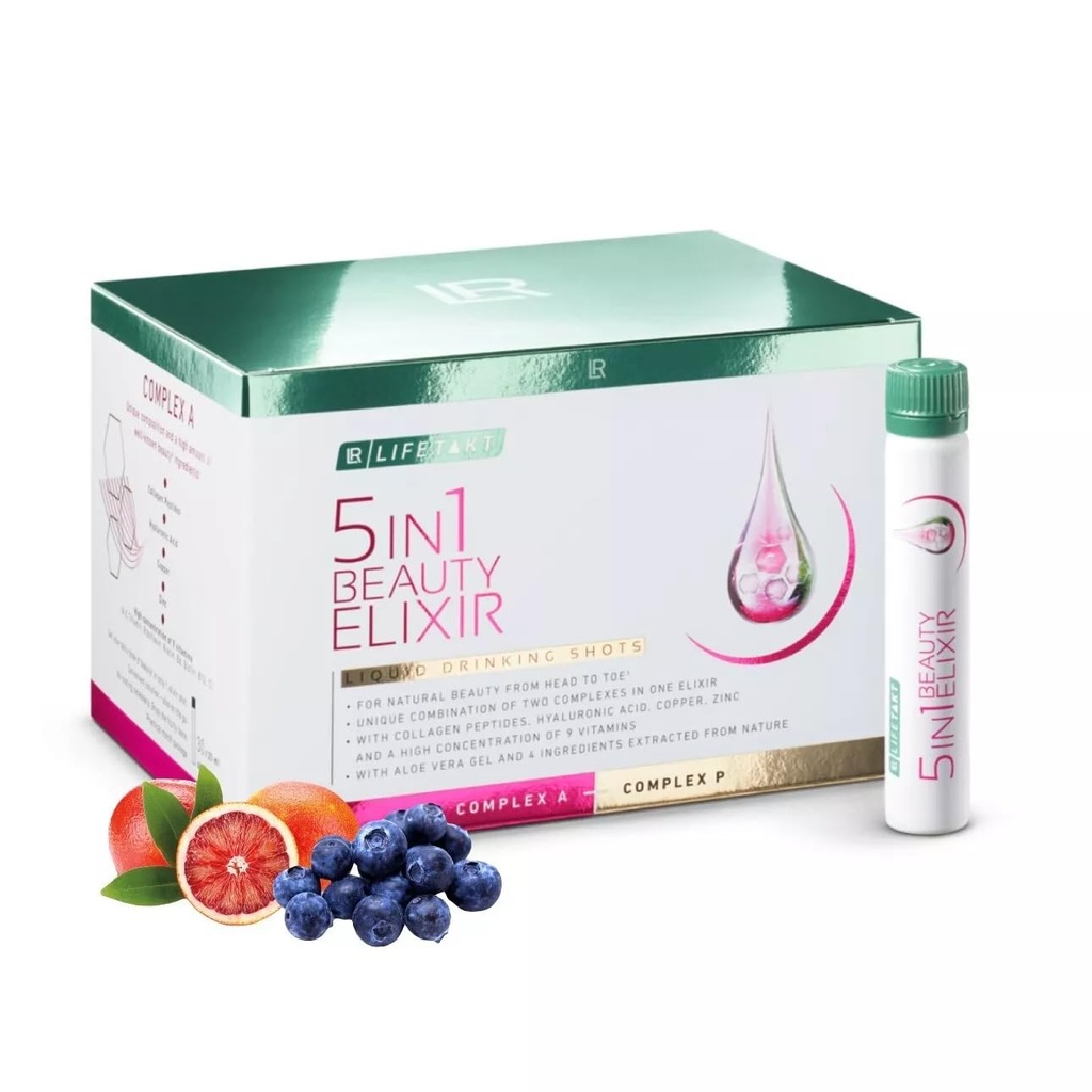 LR Health &Beauty Lifetakt Beauty Elixir 5 in 1 Naiset Ihon kynnet Terveys Collagen 30x25 ml