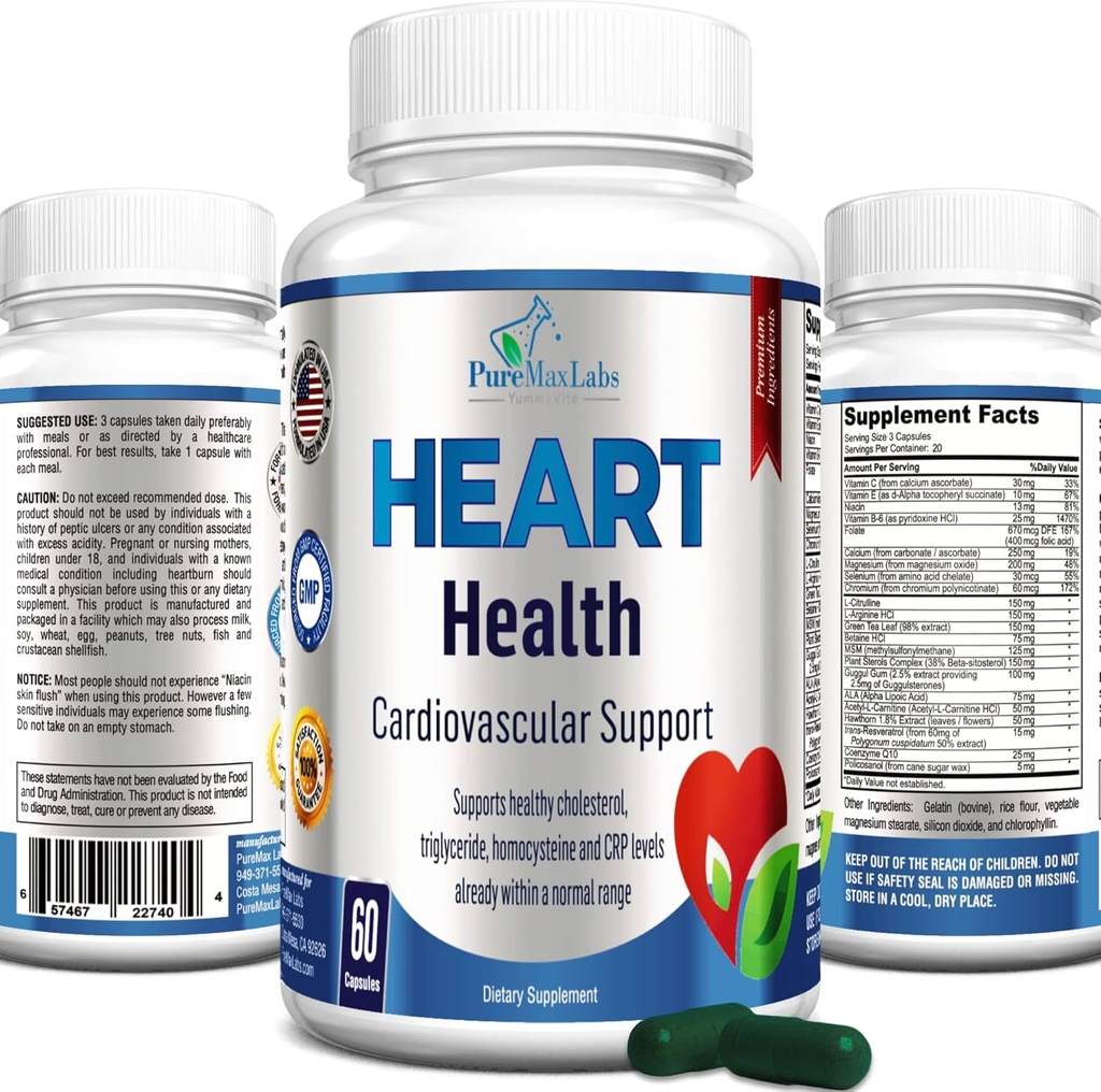 Heart Health Supplement - tukee Heart Health - 60 kapselia