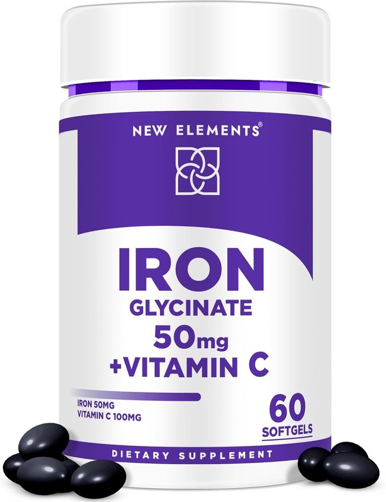 Iron Glycinate 50 mg kanssa C-vitamiini ... Advanced Iron Supplement for Anemia Relief, Immuuni Boost & Energy Support ...