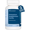 Life Enhancement Cardio Potassium Supplement stöder muskel, nerv- och kardiovaskulär hälsa - 750 mg kaliumbikarbonat främjar utan tillsatser och är tillverkad i USA (120 kapslar - 60 portioner)