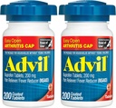 Advil Pain Reliever ja kuume reduktori, kivunlievitys lääke Ibuprofeeni 200 mg nivelkipua, lihassärkyä ja lievä niveltulehdus kipu lievittää - 200 päällystetty tabletti, jossa on helppo avoin niveltulehdus Cap