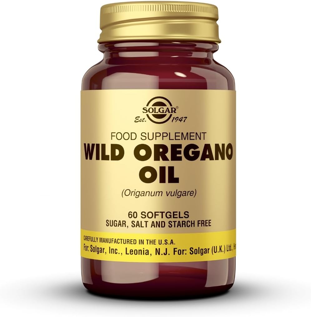 Solgar Wild Oregano Oil, 60 Softgels - Keskittymä - Immuunituki - Ei muuntogeenisiä organismeja, gluteeniton, Maidoton - 60 Tarjoilua