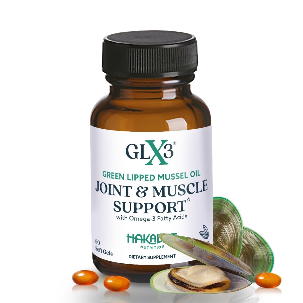 GLX3 Joint Support Extra Strength Omega-3 täydennysosa ... Premium Uusi-Seelanti Vihreä Lipped Mussel Oil - Mukavuus, Joustavuus, Lihas Recovery - ETA EPA DHA Omega 3 Supplement Kapselit Haka Life