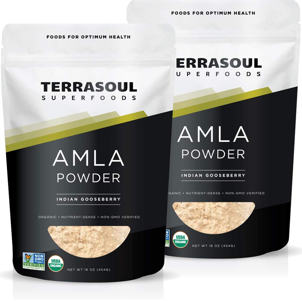 Terrasoul Superfoods Organic Amla Berry Powder (Amalaki), 2 Lbs - Rik i Antioxidant Vitamin C | Stöder immunitet