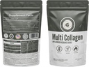 Hydrolisoitu kollageenijauhe tyyppi I ja II. Vanilla Flavored 482g hyaluronihappo, MSM, D3-vitamiini ja Boswellia Serrata naisille ja miehille