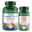 Puhtaus Tuotteet Bundle - Vegan Omega 3-6-9 (180 ct) + Vegan Collagen Builder Omega 3-6-9 (