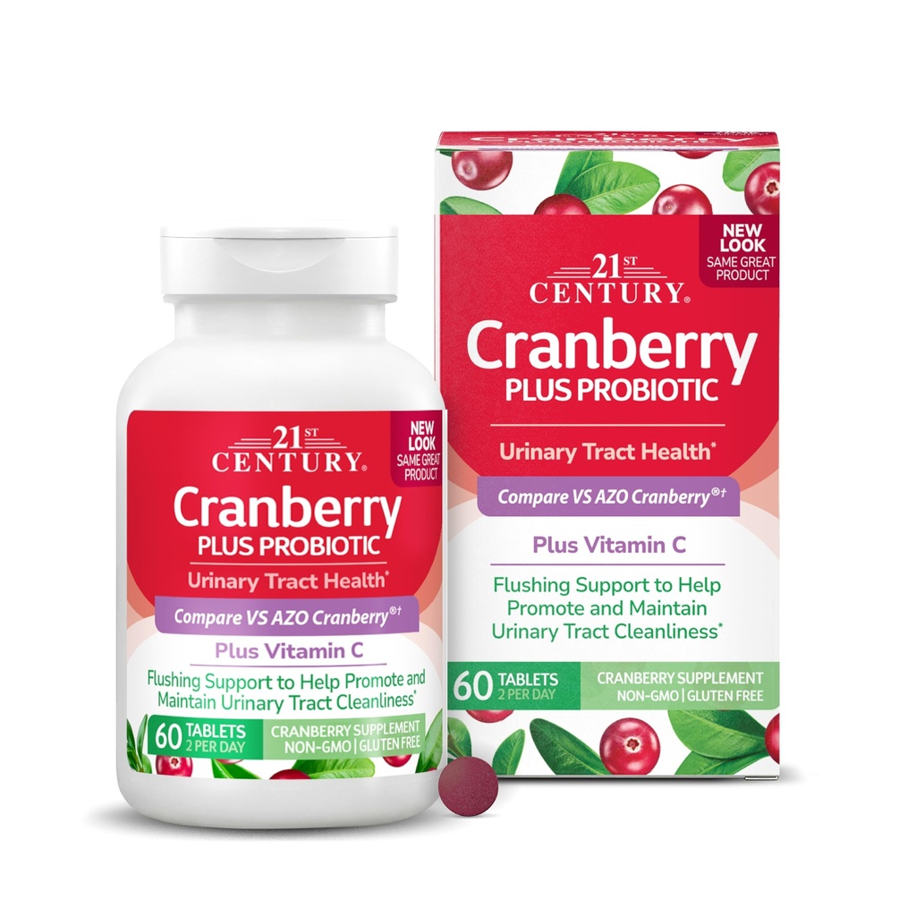 21st Century, Cranberry Plus Probiotic, 60 Tablets