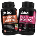 Kilpirauhasen tuki & Myo-Inositoli & D-Chiro Inositolin lisäkapselit - Natural Support for Metabolia, Mood & Energy - 40:1 Ratio Hormonitasapaino naisille, kuukautiskierto, naisten terveys
