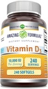 Amazing Formula D3-vitamiini (kolekalsiferoli) Supplement ... 10 000 IU... 240 Softgels...