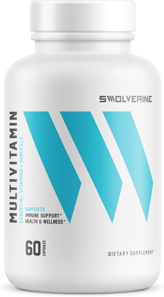 Swolverine Multivitamine ... Tehostettu vitamiineja ja kivennäisaineita sisältävä kapseli, magnesium, sinkki, kromi, rauta, kalsium, biotiini (30 tarjoilua)