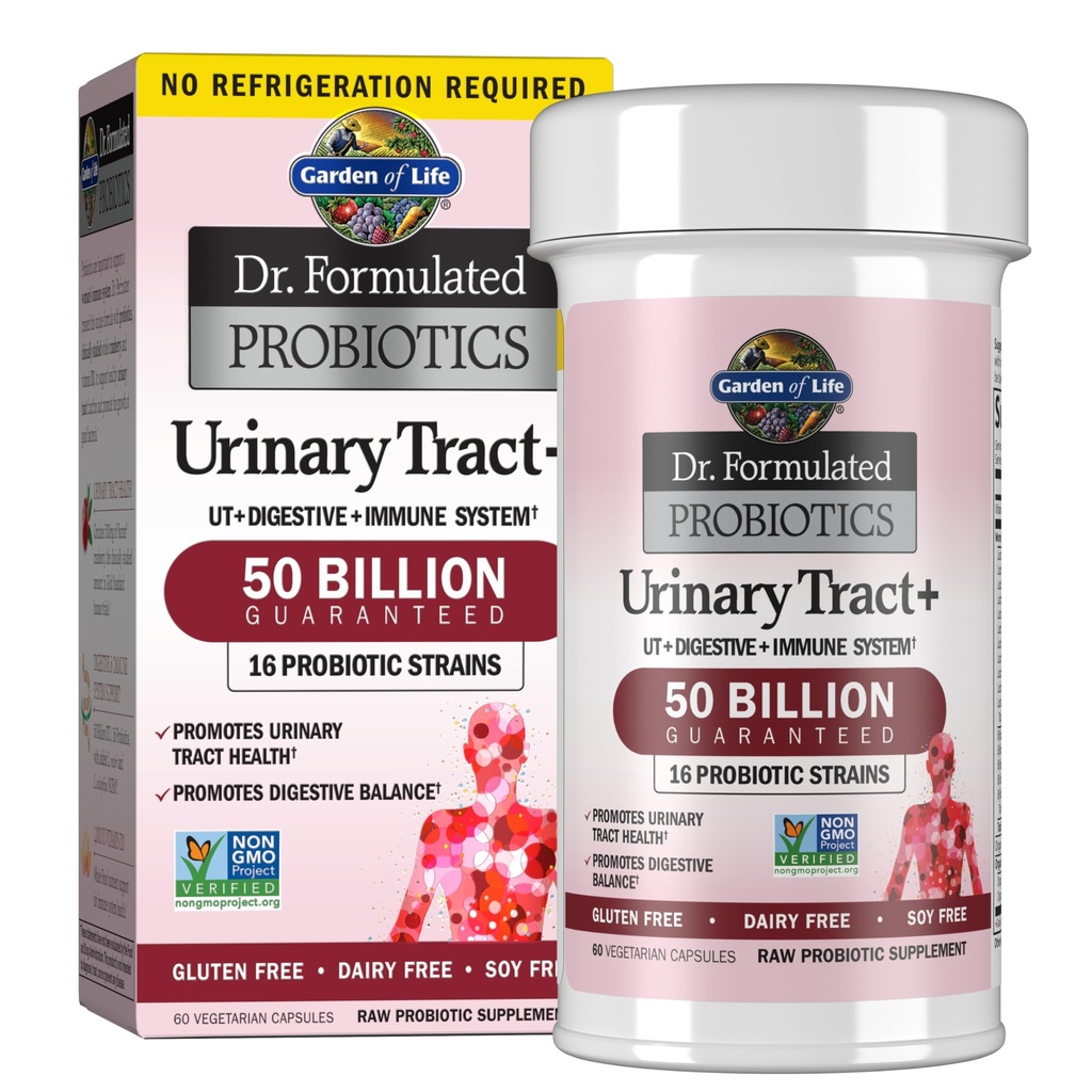 Elämänpuutarha Dr. Formuloitu Probiootit Virtsan Tract+ - Acidophilus Probiootit Tuet Virtsan Tract Health, Ruoansulatuskyky .