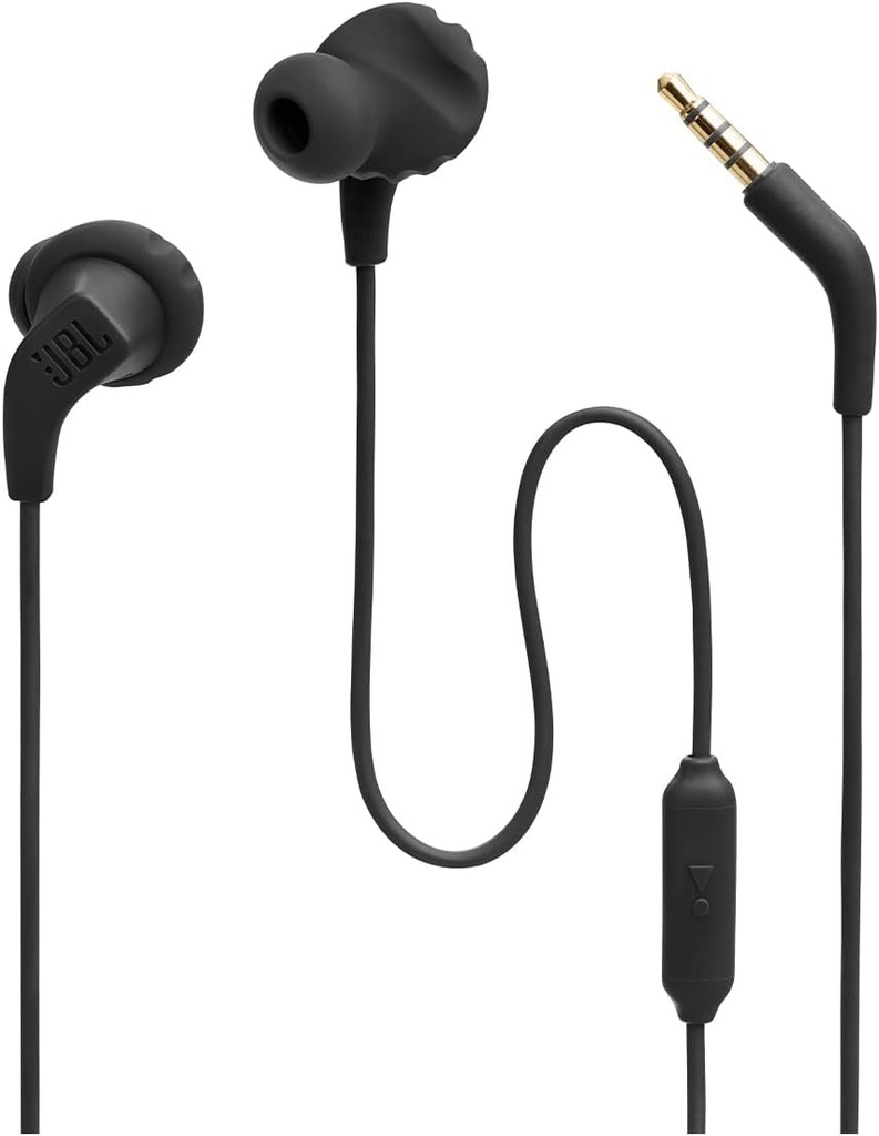 JBL Endurance Run 2 Wired - Vedenpitävä Wired Sports in-Ear kuulokkeet, puhdas basso ääni, kädet ilmaiset puhelut, koskaan loukkaantunut. Älä koskaan katoa.