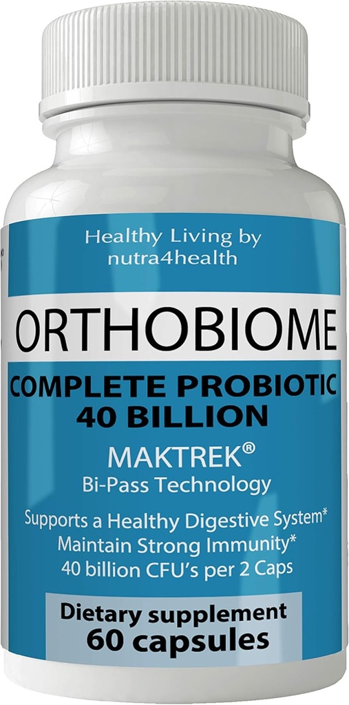 Ortobiom kompletta probiotiska piller Ortho Biome Capsules Formula Boost Metabolism Supplement Pills för bättre matsmältning för att stoppa uppblåsthet, förstoppning och lindrar Flatulence Gas