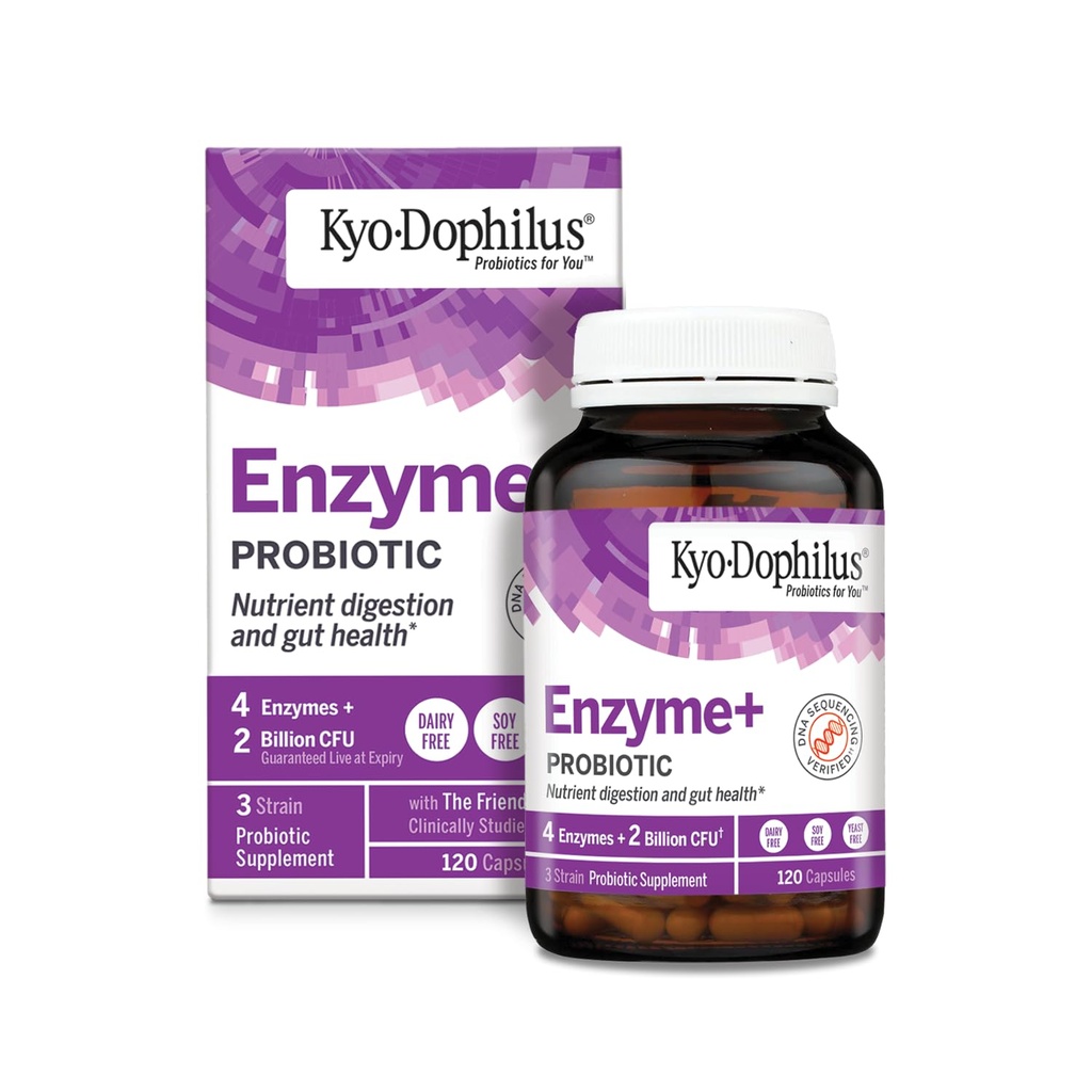 Kyolic Kyo-Dophilus Enzymes Probiootti, ravinnedigestio ja Gut Health