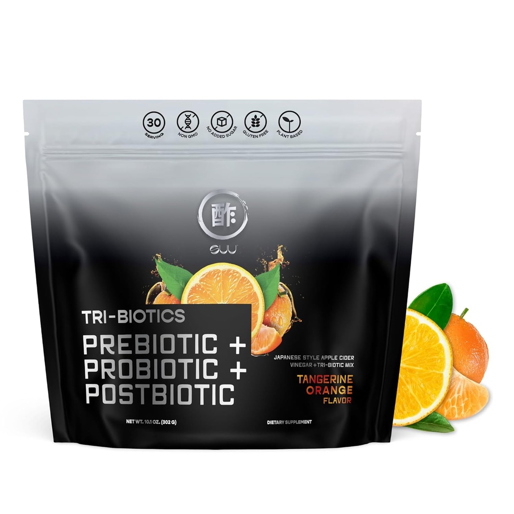 SUU Tribiotics Gut Health Drink for Men & Women...Japanilais-tyylinen ACV prebiootteja, probiootteja ja postbiootteja...