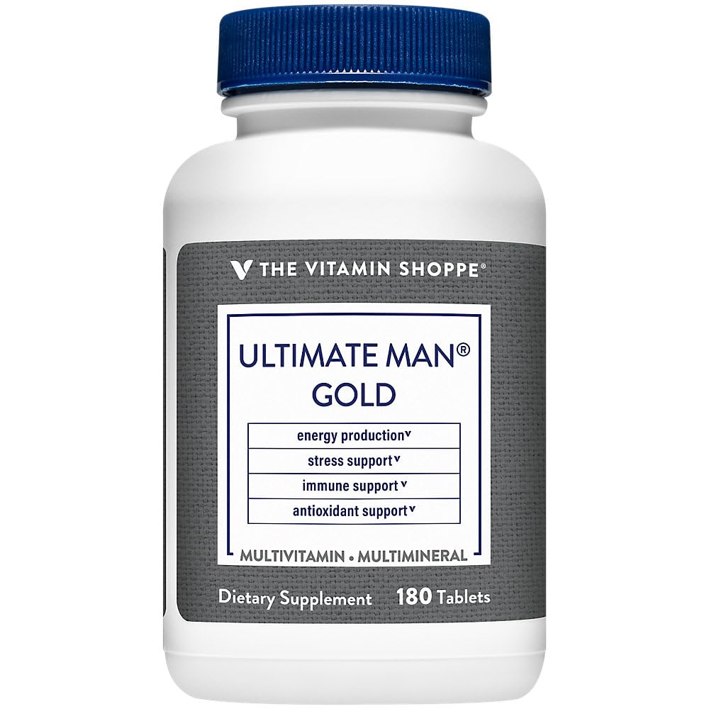 Vitamiini Shoppaile Lopullinen Man Multivitamiini - Korkea Potenssi Energia & Antioksidantti Blend - Kattava päivittäin Multi-Mineraali Supplement Optimaaliset Miehet Terveys - Gluteenittomat (180 tablettia)
