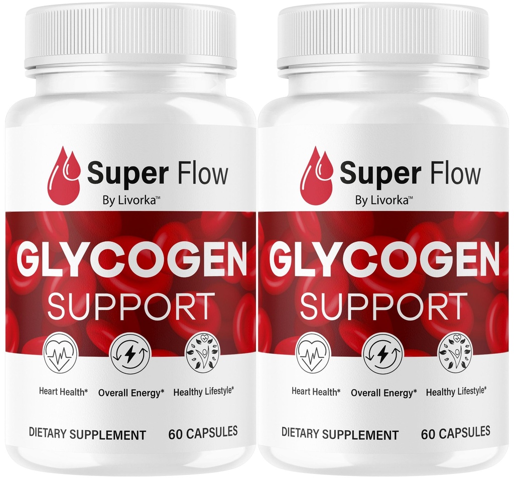 (2 pakkaus) Super Flow Glycogen - Super Flow Glycogen tukikapselit, Super Flow, Glycogen tuki Super Flow, virallinen SupperFlow Glycogen tuki, Super Flow Glyco Optimizer, 60 kapselia 2 kuukautta