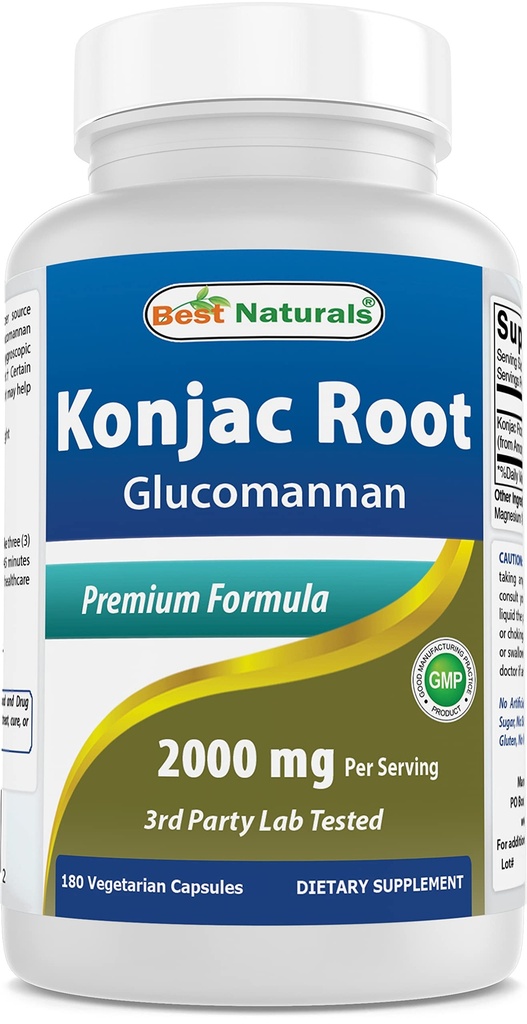 Best Naturals Konjac Root 2000mg, 180