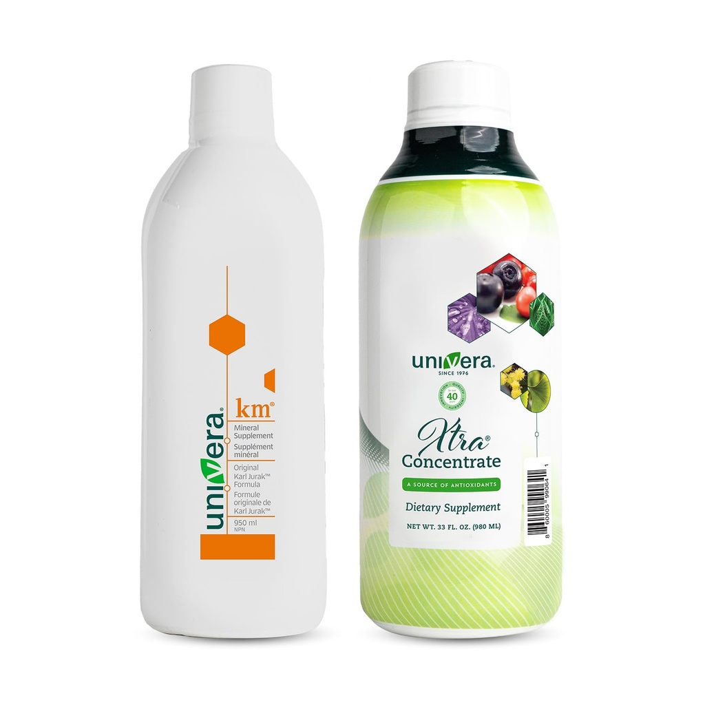 Univera Essentials Pack km, Liquid Kalium Supports Xtra Concentration, B-vitamiinikompleksi, Elinvoima, 15 Kaikki luonnolliset ainesosat, Hallitse stressiä, parantaa yhteistä terveyttä, parantaa