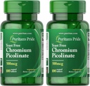 Puritan's Pride Cromi Picolinate 500 Mcg Hiivaton, 100.