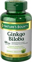 Nature's Bounty Ginkgo Biloba, tukee terveiden aivojen toimintoa, kasviperäisten täydentää, 60 Mg, 200 kapselia
