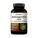 NatureBell Ashwagandha med Black Pepper, 240 kapslar | High Absorption Complex - Extra styrka Root Extract - Adaptogens Supplements for Relaxation - Non-GMO