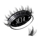 Lashify Star Burst 14mm Gossamer DIY silmäripsilaajennukset Refill, Ultimate Multi-Pength Multi Layered Lash, Musta, Helppo väärä Lashes